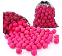 PullCrease 200 Pcs Foam Golf Practice Balls Bulk Realistic Feel Limited Flight Training Soft Practice Golf Balls for Outdoor Swing Indoor Backyard Training (Rose Red)