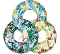 PullCrease 3 Pack Inflatable Pool Floats 47 Inch Jumbo Pool Tubes Pool Rings for Adults Summer Beach Hen Night Wedding Party Decoration Accessories