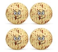 PullCrease 4 Pcs Passover Plush Matzah Ball 6 Inch Passover Plush Ball Gift Pesach Seder Gift for Soft Embroidered Educational Fun Jewish Holiday Party Goodie Bag Favors Celebration Decor