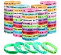 PullCrease 50 Pcs Wristband Silicone Rubber Wristband 5 Styles Campaign Gifts