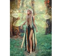 PullCrease Dragonfly Wings for Adults Halloween Fairy Dragonfly Wings Costume Large Cosplay Dress up Festive Party Favor(Gold Dazzling Color)