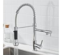 PullDown Kitchen Faucet Black & Rose Gold Hot & Cold Mixer Stylish Sink Tap for Modern Kitchens Durable and Easy to Install 7 Functional Settings