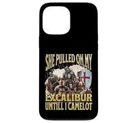 Pulled On My Excalibur Funny Offensive Knight Meme Bootleg Case for iPhone 13 Pro Max