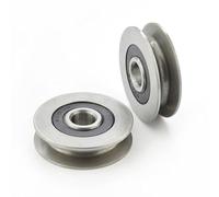 Pulley 10/12 * 50 * 13mm 6301RS Bearing Steel Bearings, U Grooves V Round Bottom 5cm Pulley, 6mm Guide Wheel, Wire Rope Lifting Wheel