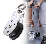 Pulley Block, 300kg Pulley M8 Fixed Pulley Bearing Lifting Pulley Crown Block Crane Pulley Block Hanging Wire Towing Wheel for 3-8mm Wire Rope