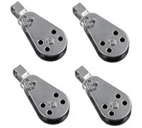 Pulley Block with Removable Pin and Bracket 26mm Diameter Stainless Steel 4pc
