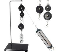 Pulley Block with Stand - Metal, Base Plate, Single & Series for Physics Mechanics Experimental Equipment