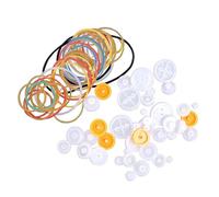 Pulley Combination Bag Rubber Drive Belt Rubber Band Plastic Pulley Set Model Accessories DIY Small Pulley Rubber Combination Set