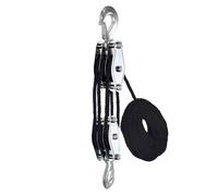 Pulley Hoist System - Rope Block Pulley, Strong Lift Pulley | 15M Manual Lifting Pulley Kit, 5 to 1 Ratio Hoisting, Equipment Handling Application, Load Bearing Solution