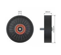 PULLEY IDLER V-BELT Compatible With KIA CEE'D 06- SOUL 08- VENGA 09- RRK-KA-301
