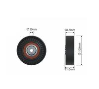 NTY RNK-AR-007 Deflection / guide pulley, V-ribbed belt