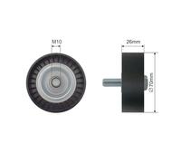 NTY RNK-BM-005 Deflection / guide pulley, V-ribbed belt