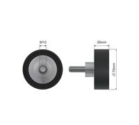 NTY RNK-BM-009 Deflection / Guide Pulley, v-ribbed belt
