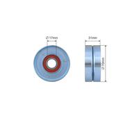 PULLEY IDLER V-BELT FOR CHRYSLER VOYAGER GRAND VOYAGER III 95-