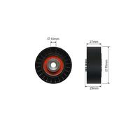 PULLEY IDLER V-BELT FOR PEUGEOT 206 4007 CITROEN C-CROSSER 98-