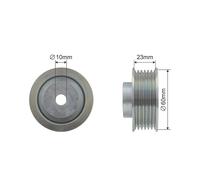 NTY RNK-SU-008 Deflection / Guide Pulley, v-ribbed belt