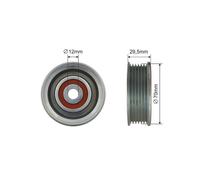 PULLEY IDLER V-BELT FOR TOYOTA LAND CRUISER 100 98-07 200 07-