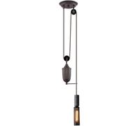 Pulley Pendant Light r Kitchen Concrete Linear Ceiling Chandeliers Light Indurial Retro Hanging ng with Adjuable Sphere Lamp in Mesh Black Shade r t Garageoom Ware,Wall