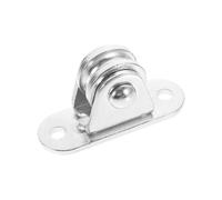 Pulley,Pulleys Block Wheel System Heavy Duty Single Mini Stainless Steel Corner Double Wheels Set Fitness Bearing Groove Furniture Top Roller Bidirectional Wall Mount Metal Small,for Sliding Gate Rope