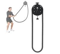Pulley Rope Climbing Machine, Adjustable Resistance Trainer, 20kg Max Resistance, 150kg Load Capacity for Full Body Workout, Cardio, HIIT & Strength Training