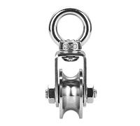Pulley Silent 304 Stainless Steel Duplex Bearing Pulleys Roller Excellent Durability Wheel Pulley Block
