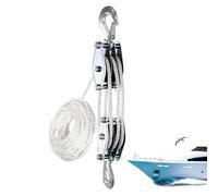 Pulley System, Block And Tackle, Pulley Block System, 2200 Lbs Breaking Strength Heavy Duty Systems, Rope For Animal Husbandry, Warehouses