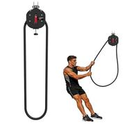Pulley Trainer, Portable Endless Rope Trainer, Closed-Loop Nylon Rope, With Adjustable Resistance, For Muscle Endurance, Upper Aerobic Exercise Extremity Training,Black