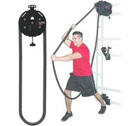 Pulley Trainer, Portable Endless Rope Trainer, Pulley Cable Machine System With Adjustable Resistance, Rope Pulling Machine, For Muscle Endurance, Upper Aerobic Exercise Extremity Training(Black)