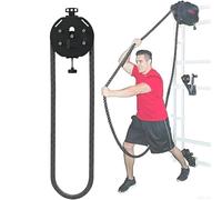 Pulley Trainer System, Adjustable Resistance Cable for Strength Training, Endless Rope for Arm and Back Exercises, Portable and Easy to Carry