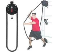 Pulley Trainer System, Adjustable Resistance Cable for Strength Training, Endless Rope for Arm and Back Exercises, Portable and Easy to Carry