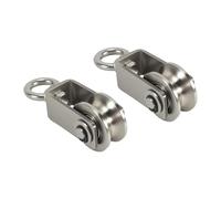 Pulley Wheel Cable Pulley Wheel Stainless Steel Swivel Block Silence Rotation Traction For System Lifting Gym 2Pcs