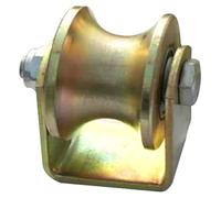 Pulley Wheel, Sliding Gate Rollers 2 Inch U-Shaped Groove Pulley Wheel with Bracket Heavy Duty Metal Rope Roller for Round Tube Track, Rolling Gate, Industrial Machines, Rope Roller