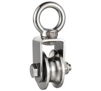 Pulley Wheel with 2 Bearing, Cable Pully Block Heavy Duty for Washing Line/Rope Loading 500kg…
