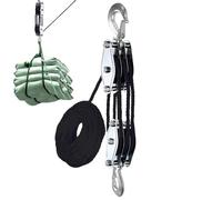 Pulleys - 2200 lbs Breaking Strength Pulley, Durable 50 Feet - High Performance Disc System | Manual Lift Shebee for Hunting Equipment, Garage Lifting Tools, Building Bearing Storage, Baumro