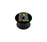 Pullin Wire Til I Retire Funny Electrician Ghost PopSockets Adhesive PopGrip
