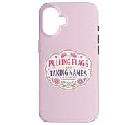 Pulling Flags And Taking Names Flag Football Girl Cute Woman Case for iPhone 16