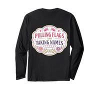 Pulling Flags and Taking Names Flag Football Girl Cute Woman Long Sleeve T-Shirt