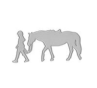 Pulling Horse Cutting Dies Thanksgiving Day Valentine ' s Day Christmas Birthday Card for Making Card Decor Die Cuts for Scrapbooking Metal