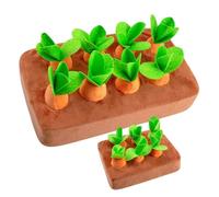 Pulling Radish Toy - Interactive Stuffed Carrot Puzzle | Plush Early Education Snuffle Mat - Fine Motor Skill Action Training, Dog Enrichment Squeaky Game, Boredom Relief Puppy Gif