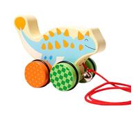 Pulling Toy | Cartoon Style Walking Dinosaur Car - Wooden Car Walking - For Indoor And Outdoor Play For Nursery And Kindergarten Floor Play