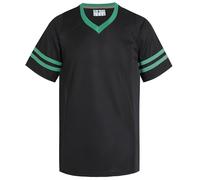 Pullonsy American Football Jerseys for Men Unisex Replica Plain Workout Sport Game Shirts Casual Outwear, Kelly Green Stripe-black Jersey, L