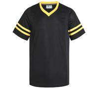 Pullonsy American Football Jerseys for Men Unisex Replica Plain Workout Sport Game Shirts Casual Outwear, Yellow Stripe-black Jersey, XL
