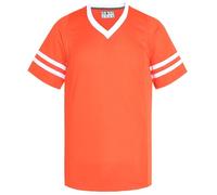 Pullonsy American Football Jerseys for Men Unisex Replica Plain Workout Sport Game Shirts Casual Outwear, White Stripe-orange Jersey, M