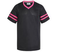 Pullonsy American Football Jerseys for Men Unisex Replica Plain Workout Sport Game Shirts Casual Outwear, Hot Pink Stripe-black Jersey, S