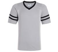 Pullonsy American Football Jerseys for Men Unisex Replica Plain Workout Sport Game Shirts Casual Outwear, Black Stripe-gray Jersey, 3XL