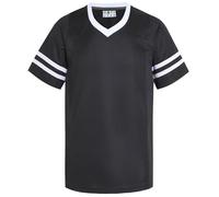 Pullonsy American Football Jerseys for Men Unisex Replica Plain Workout Sport Game Shirts Casual Outwear, White Stripe-black Jersey, XL