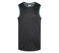 Pullonsy Men's Blank Basketball Jerseys Mesh Athletic Sports Shirts Plain Performance Team Uniforms, Forest Green Neck-black Jersey, S