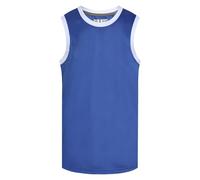 Pullonsy Men's Blank Basketball Jerseys Mesh Athletic Sports Shirts Plain Performance Team Uniforms, White Neck-royal Blue Jersey, L