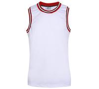 Pullonsy Men's Blank Basketball Jerseys Mesh Athletic Sports Shirts Plain Performance Team Uniforms, White, XL