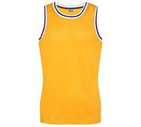 Pullonsy Men's Blank Basketball Jerseys Mesh Athletic Sports Shirts Plain Performance Team Uniforms, Yellow, S